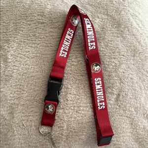 Red Seminoles Lanyard